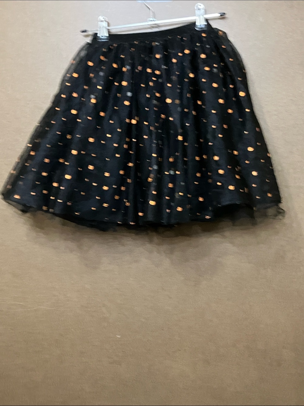 Disney Black Tulle Skirt with Gold Polka Dot Overlay - Picture 6 of 7
